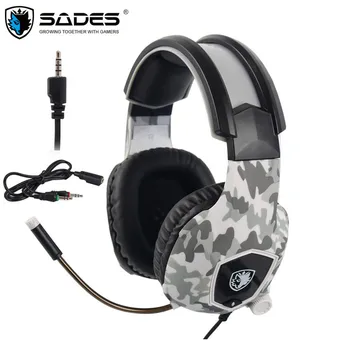 SADES SA818 Casque PS4 Gaming Headset with Microphone Camouflage Stereo Headphones for PC Cell Phone New Xbox One Laptop
SADES SA818 Casque PS4 Gaming Headset with Microphone Camouflage Stereo Headphones for PC Cell Phone New Xbox One Laptop