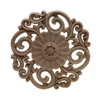RUNBAZEF Round Vintage Flora Wood Carved Applique Wooden Carving Decal Furniture Cabinet Door Frame Home Decoration Decor Crafts
RUNBAZEF Round Vintage Flora Wood Carved Applique Wooden Carving Decal Furniture Cabinet Door Frame Home Decoration Decor Crafts