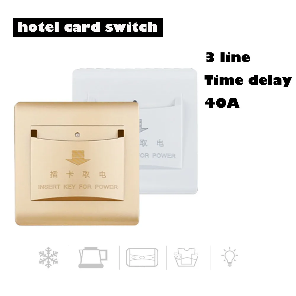 hotel energy saving switch 86 type card Insert for power 8800W 40A Three line with 15s delay power socket
hotel energy saving switch 86 type card Insert for power 8800W 40A Three line with 15s delay power socket