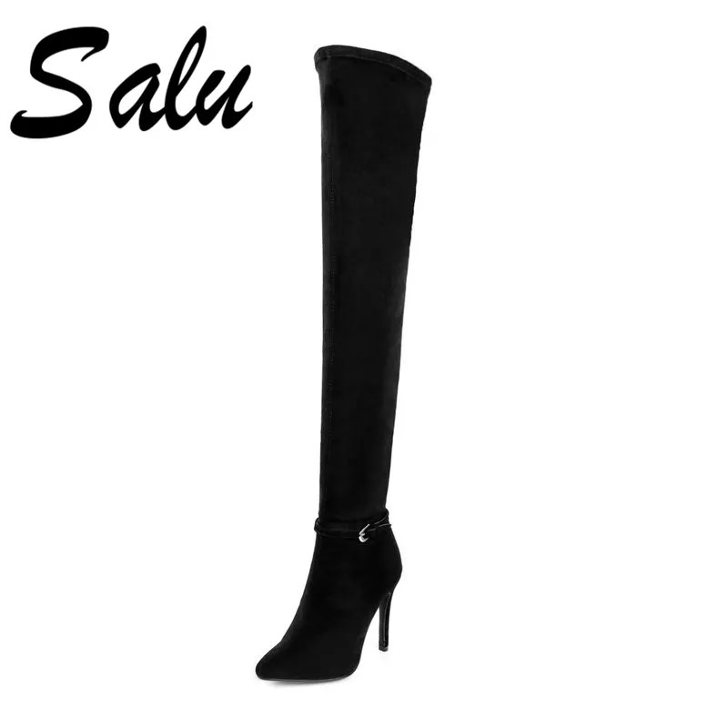 Salu New Arrival Women Over The Knee Boots Autumn Winter Warm High Heels Shoes Woman Pointed Toe Elegant Zipper High Boots
Salu New Arrival Women Over The Knee Boots Autumn Winter Warm High Heels Shoes Woman Pointed Toe Elegant Zipper High Boots