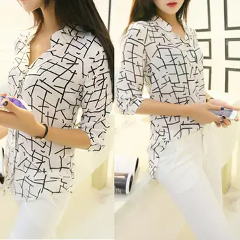 Women's Lady Half Loose Sleeve Chiffon Casual Blouse Tops Fashion Blouse
Women's Lady Half Loose Sleeve Chiffon Casual Blouse Tops Fashion Blouse