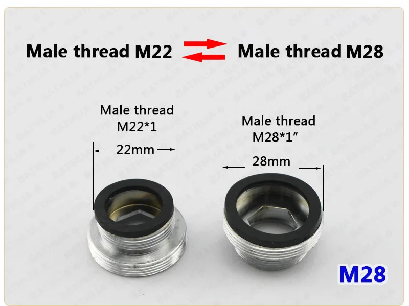 Универсальный адаптер для смесителя M22 с наружной резьбой Латунный переходник