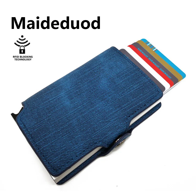 Maideduod 2018 fashion RFID Card holder denim series wallet card is suitable for male and female credit card holders.
Maideduod 2018 fashion RFID Card holder denim series wallet card is suitable for male and female credit card holders.