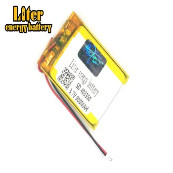 1.0MM 2pin connector 403350 403550 3.7V 900mah e-books GPS PDA rechargeable lithium-ion battery for MP3 MP4 MP5 small toys 
1.0MM 2pin connector 403350 403550 3.7V 900mah e-books GPS PDA rechargeable lithium-ion battery for MP3 MP4 MP5 small toys