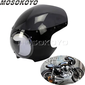 Gloss Black & Smoke 5.75" Headlight Fairing Viper Classic Cafe Racer Front Lamp Mask Screen Deflector for Harley Chopper
Gloss Black & Smoke 5.75" Headlight Fairing Viper Classic Cafe Racer Front Lamp Mask Screen Deflector for Harley Chopper