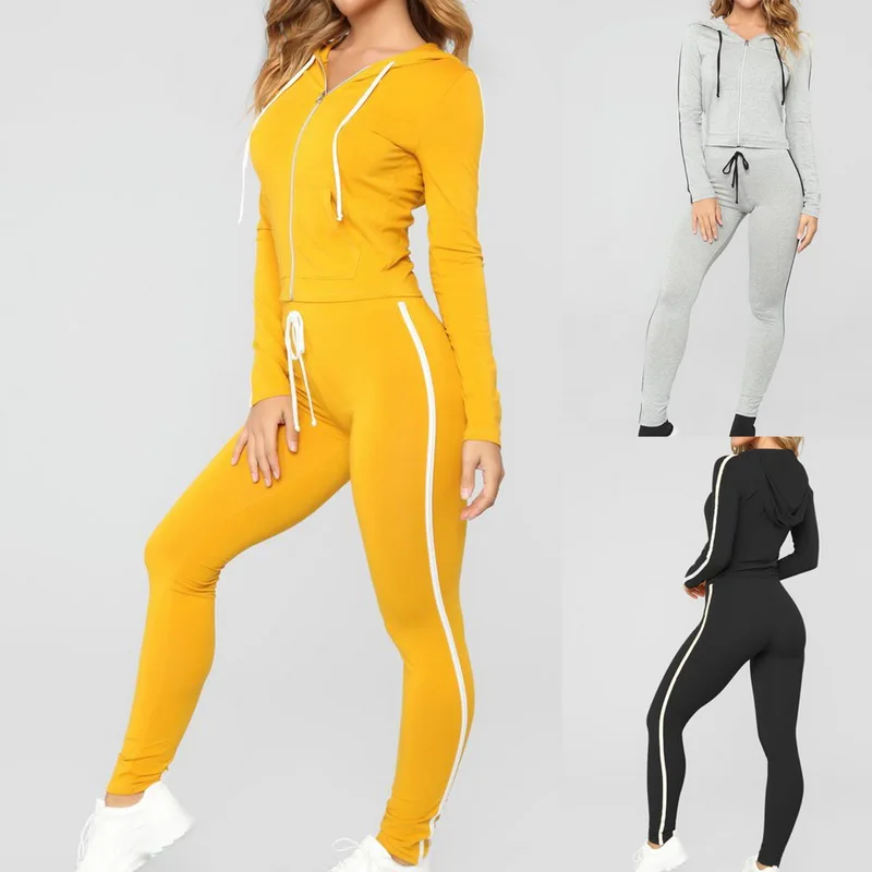 Vertvie 2019 Slim Running Set Long Sleeve Women Gym Clothes Hoodies Zipper Pullove Sports Set Workout Stripe Sport Yoga Pants
Vertvie 2019 Slim Running Set Long Sleeve Women Gym Clothes Hoodies Zipper Pullove Sports Set Workout Stripe Sport Yoga Pants