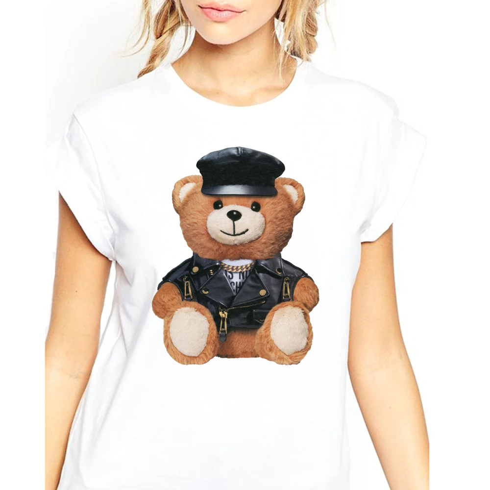 2018 new summer fashion Women's short sleeve super cute vogue Police bear Teddy T-shirt white tops cool hipster tees g165
2018 new summer fashion Women's short sleeve super cute vogue Police bear Teddy T-shirt white tops cool hipster tees g165