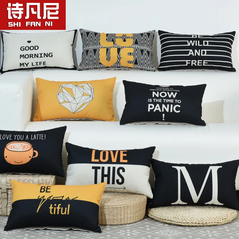 Bed optimizer letters modern simplistic european pillow shams decorative linen pillow case
Bed optimizer letters modern simplistic european pillow shams decorative linen pillow case