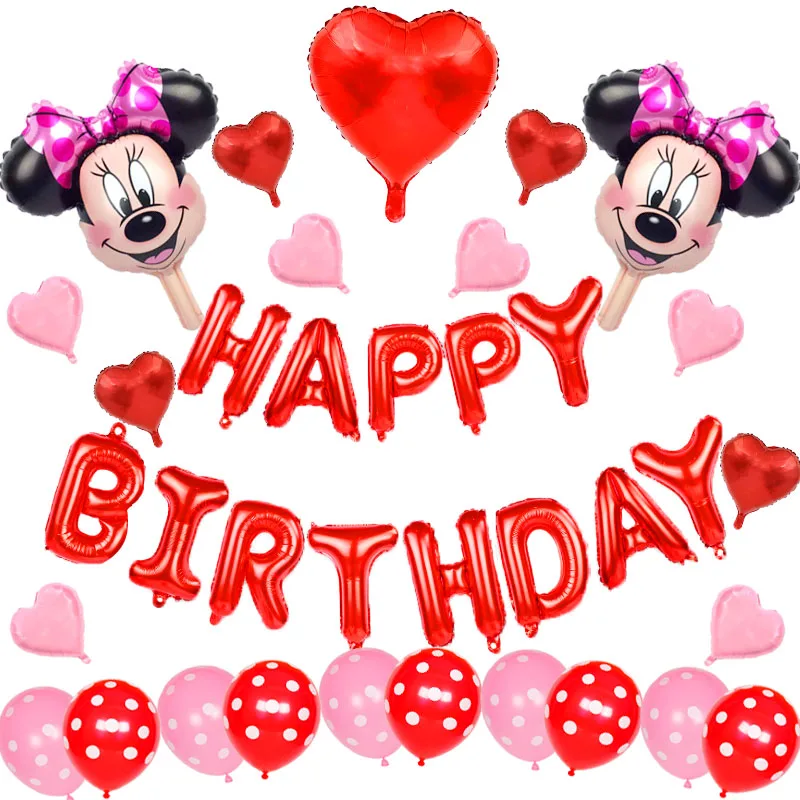 1 set Red letter happy birthday balloon Minnie mouse helium Foil balloon latex balloon wedding Baby shower Kids birthday Decor
1 set Red letter happy birthday balloon Minnie mouse helium Foil balloon latex balloon wedding Baby shower Kids birthday Decor