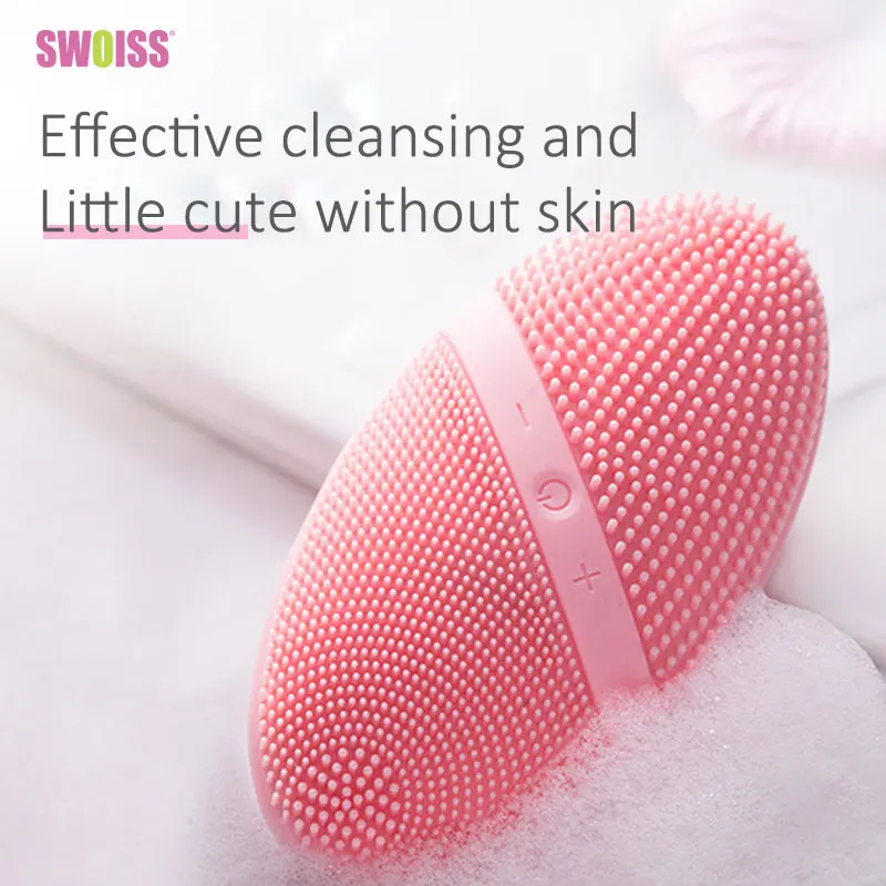 SWOISS Pink Electric Facial Cleansing Brush Silicone Brush For Washing Face Pore Cleansing Blackhead Removal Beauty Instrument
SWOISS Pink Electric Facial Cleansing Brush Silicone Brush For Washing Face Pore Cleansing Blackhead Removal Beauty Instrument