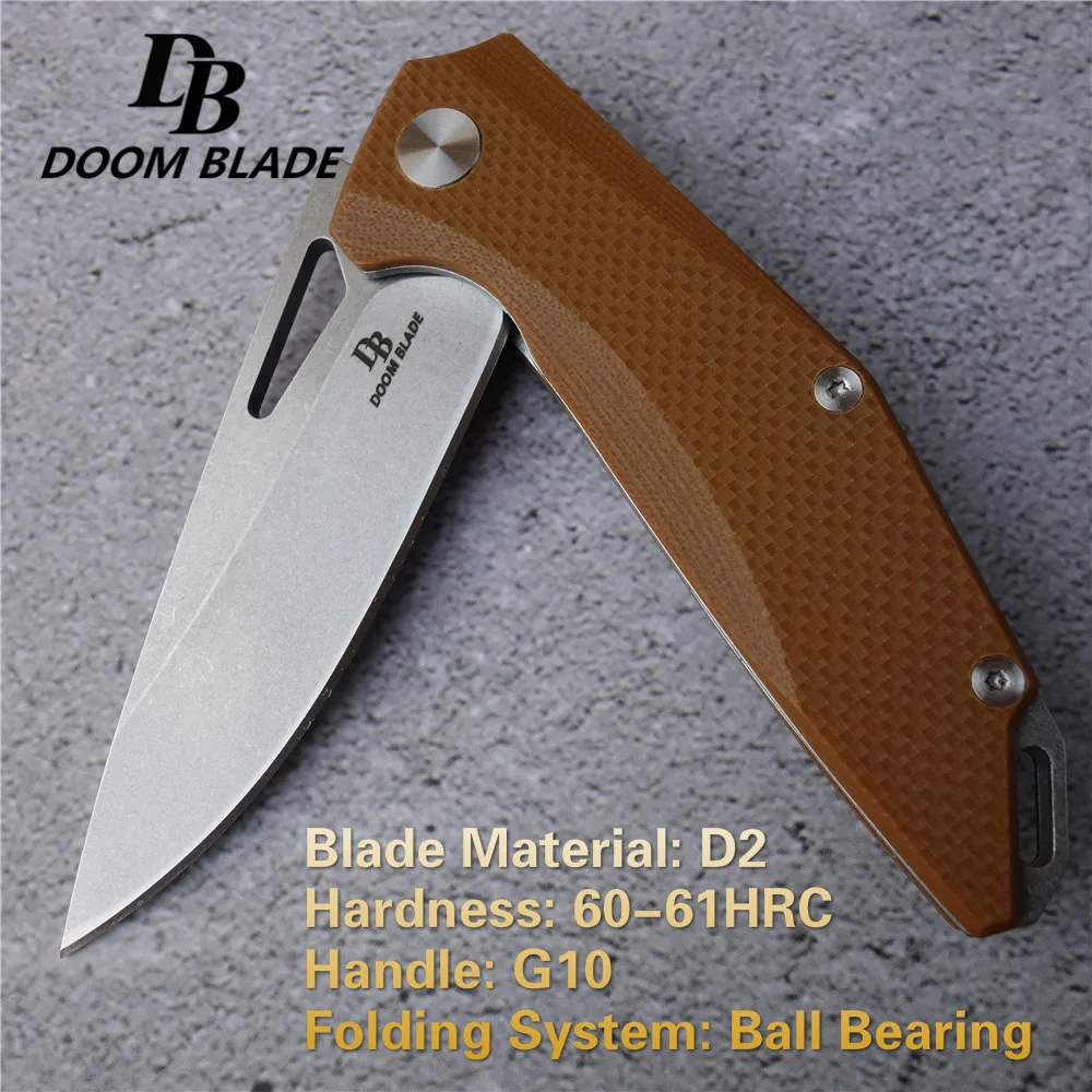 8.1" 60-61HRC Knives D2 Blade G10 Handle Folding Knife Outdoor Camping Multipurpose Hunting EDC Knifes Tool
8.1" 60-61HRC Knives D2 Blade G10 Handle Folding Knife Outdoor Camping Multipurpose Hunting EDC Knifes Tool