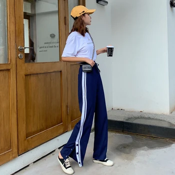 Loose 2019 Vintage Bow Wide Leg Pants Striped Korean Casual Pantalones Mujer Brief Single Breasted Fashion Trousers
Loose 2019 Vintage Bow Wide Leg Pants Striped Korean Casual Pantalones Mujer Brief Single Breasted Fashion Trousers