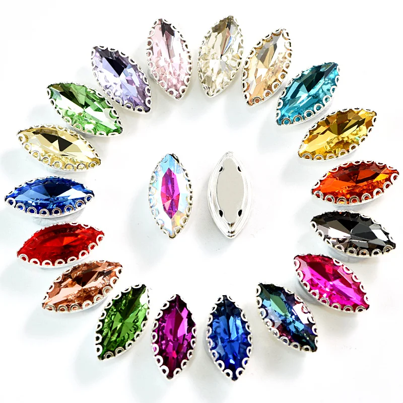 20pcs Colorful Horse Eye Sew On Rhinestones With Lace Claw Flatback Crystal Glass Rhinestones for DIY Garments Accessories B1180
20pcs Colorful Horse Eye Sew On Rhinestones With Lace Claw Flatback Crystal Glass Rhinestones for DIY Garments Accessories B1180
