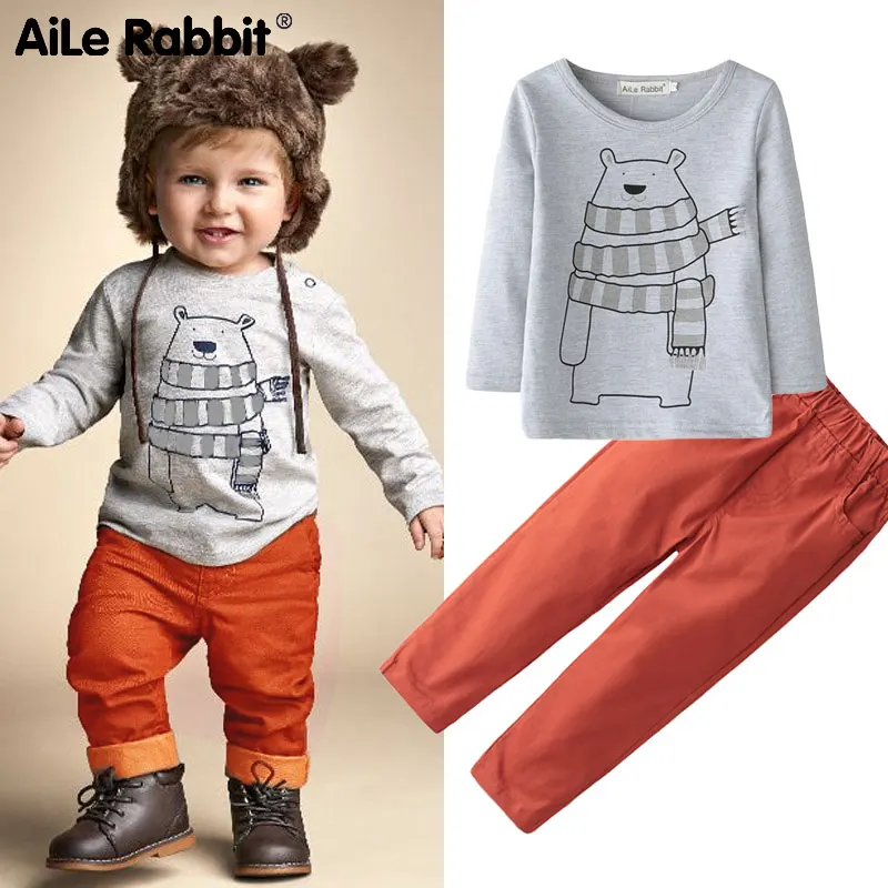 AiLe Rabbit Boy Clothes Suit Cartoon Bear Tops with Pants 2 Pieces Set Fashion Long-sleeved Cotton T-shirt Children's Clothes
AiLe Rabbit Boy Clothes Suit Cartoon Bear Tops with Pants 2 Pieces Set Fashion Long-sleeved Cotton T-shirt Children's Clothes