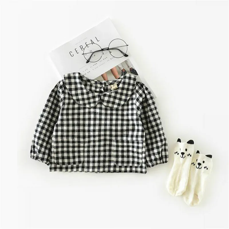 Korean Autumn Baby Girls Blouses Cotton Leaf Collar 0-3 Y Baby Girl Plaid Shirt Children Girl Top Blouse Girls School Blouses
Korean Autumn Baby Girls Blouses Cotton Leaf Collar 0-3 Y Baby Girl Plaid Shirt Children Girl Top Blouse Girls School Blouses