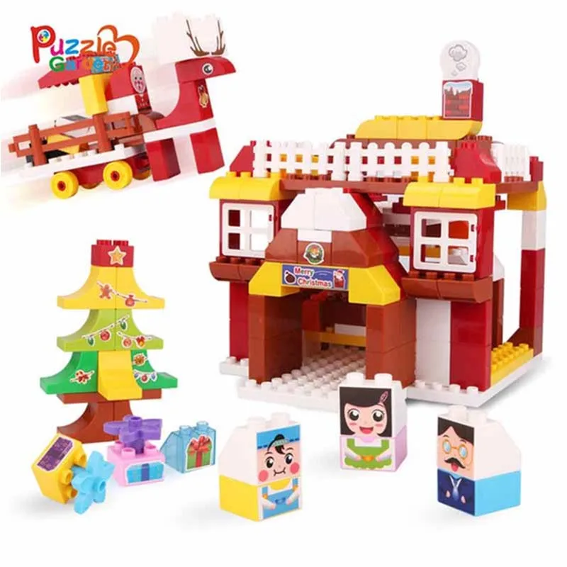 Детская Building Block игрушки дом здание построить модели родитель-ребенок