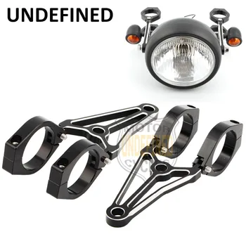 

Head Light Bracket Clamp Motorcycle Aluminum 39mm 41mm Fork Tube Spotlight Holder Headlights Mount Kit for Harley Cafe Racer