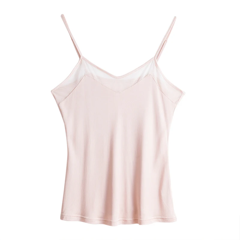 2019 Summer Women New Mesh Splicing V-neck Bottoming Shirt Silk Sling female basic Sexy Silk Camisoles
2019 Summer Women New Mesh Splicing V-neck Bottoming Shirt Silk Sling female basic Sexy Silk Camisoles