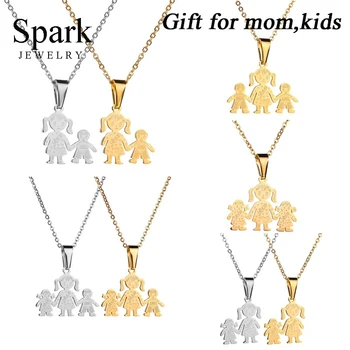 Lovely Stainless Steel Figure Pendant Necklace For Women With Mom Kids Engraved Love Family Necklace With Link Chain gift
Lovely Stainless Steel Figure Pendant Necklace For Women With Mom Kids Engraved Love Family Necklace With Link Chain gift