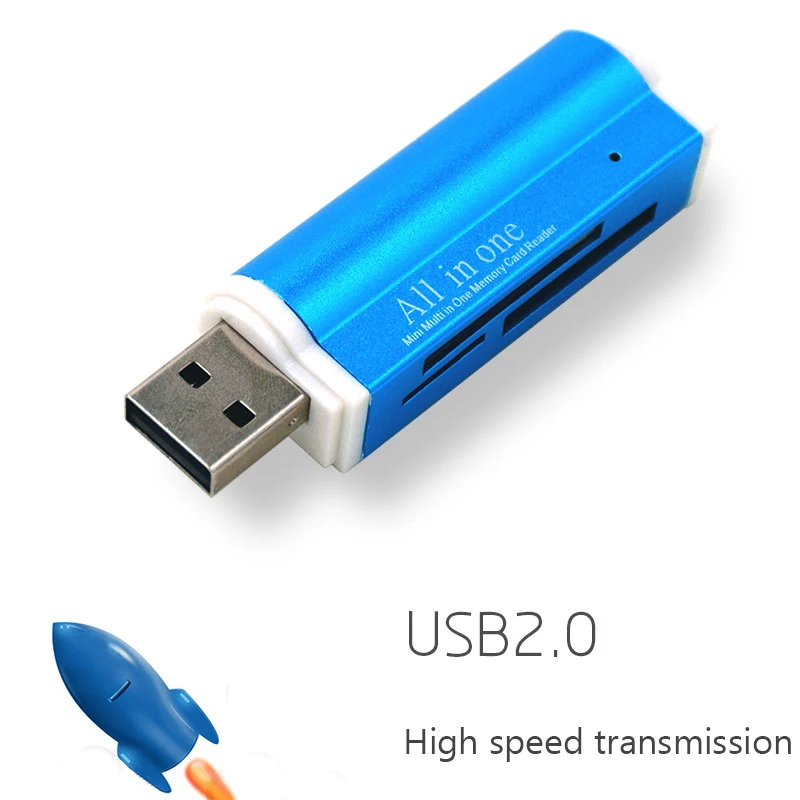 Colorful USB2.0 High-speed Card Reader Business Gifts Four-in-one Multifunctional Aluminum Card Reader
Colorful USB2.0 High-speed Card Reader Business Gifts Four-in-one Multifunctional Aluminum Card Reader