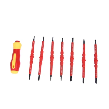 7pcs Multi-functional Chrome vanadium steel alloy Screwdriver Set Repair Tool Kit Insulation Electric Manually Red Hand Tool Set
7pcs Multi-functional Chrome vanadium steel alloy Screwdriver Set Repair Tool Kit Insulation Electric Manually Red Hand Tool Set
