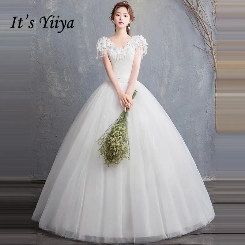 It's YiiYa Wedding Dresses 2019 V-neck Beading Tassel Appliques White Floor-length Elegant Bridal Gowns De Novia Casamento HS306
It's YiiYa Wedding Dresses 2019 V-neck Beading Tassel Appliques White Floor-length Elegant Bridal Gowns De Novia Casamento HS306