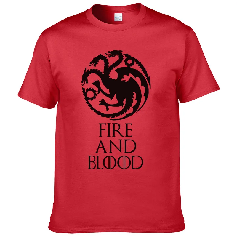 Nuovo Elenco Game of Thrones T-Shirt fuoco e sangue Tee Casa Targaryen shirt Fitness Casual Streetwear T shirt di Cotone #254
Nuovo Elenco Game of Thrones T-Shirt fuoco e sangue Tee Casa Targaryen shirt Fitness Casual Streetwear T shirt di Cotone #254