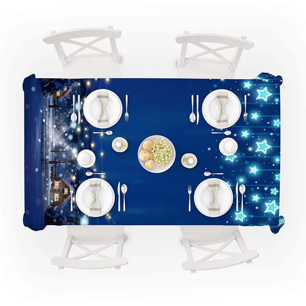 New Year Christmas Blue Tablecloth Kitchen Table Decoration Home Rectangular Party Table Cover Christmas Ornament 150x300cm
New Year Christmas Blue Tablecloth Kitchen Table Decoration Home Rectangular Party Table Cover Christmas Ornament 150x300cm