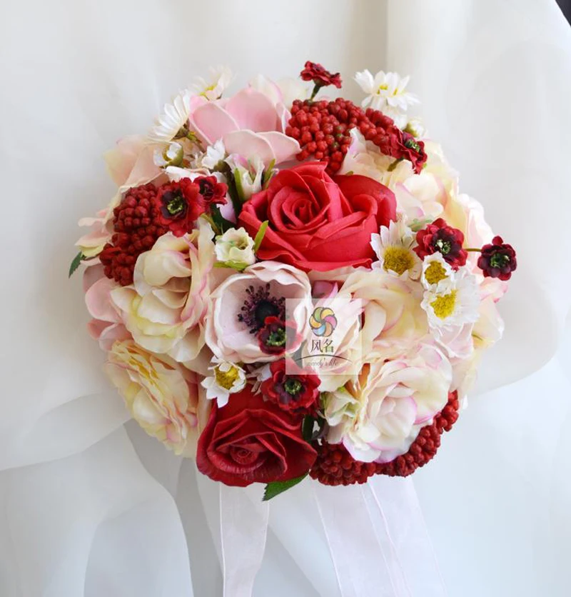 Handmade Wedding Bouquet Wedding Flower Bridal Bridesmaid Bouquets Artificial Rose Flowers Home Decoration Wedding Floral
Handmade Wedding Bouquet Wedding Flower Bridal Bridesmaid Bouquets Artificial Rose Flowers Home Decoration Wedding Floral