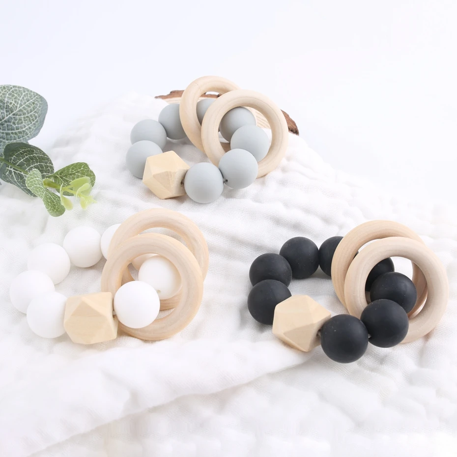 Bite Bites BPA Free Wooden Ring Silicone Chewing Gray Silicone Circle Beads Baby Toys Rattle Wooden Teether Toy Shower Fift
Bite Bites BPA Free Wooden Ring Silicone Chewing Gray Silicone Circle Beads Baby Toys Rattle Wooden Teether Toy Shower Fift