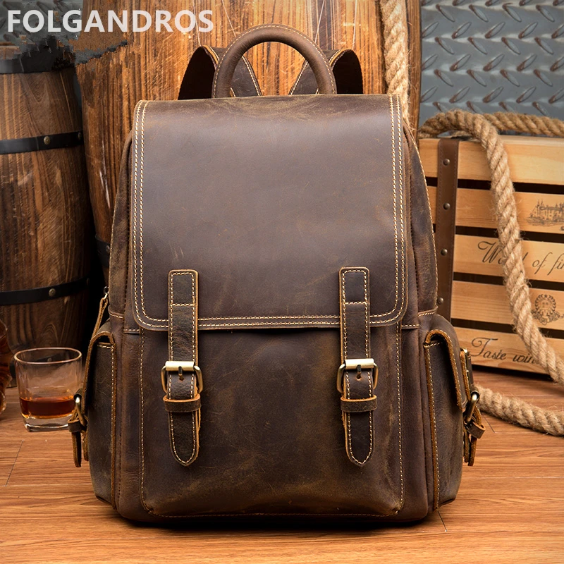 5 days arrival, Men's Genuine Leather Backpack Famous Brand Cowhide Daypack Classic Travel Shoulder Bag
5 days arrival, Men's Genuine Leather Backpack Famous Brand Cowhide Daypack Classic Travel Shoulder Bag
