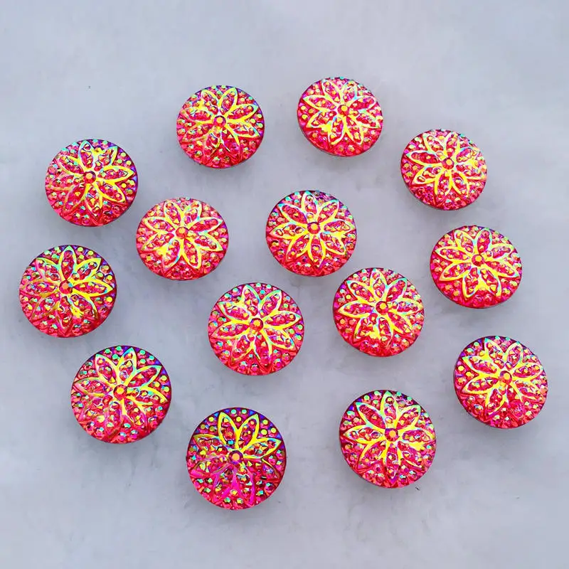 40pcs/lot 14mm Round Flower pattern flat back party decoration button rhinestone scrapbook.-A3010
40pcs/lot 14mm Round Flower pattern flat back party decoration button rhinestone scrapbook.-A3010