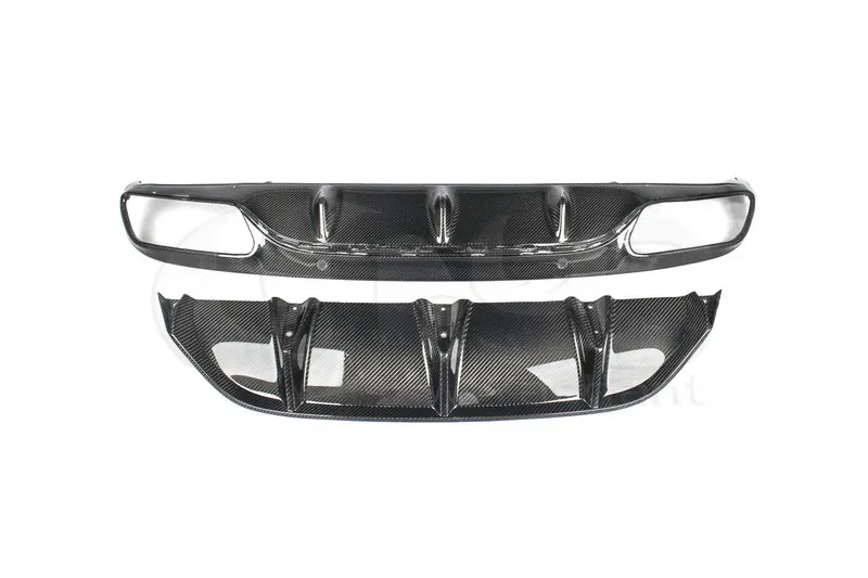 2016-2018 Mercedes Benz C205 C63 Coupe OEM Style Rear Diffuser with Edition 1 Style Underboard CF (2)