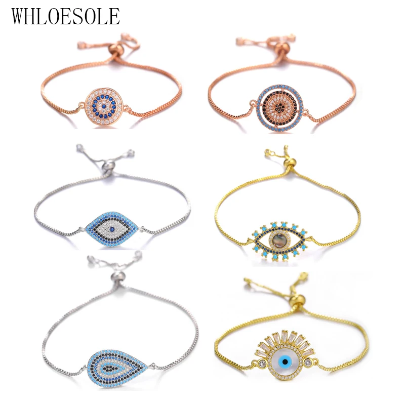 10PCS Turkish Evil Eye Bracelets for Woman Micro Pave Zircon Charm Adjustable Chains Female Vintage Hand of Fatima bangles
10PCS Turkish Evil Eye Bracelets for Woman Micro Pave Zircon Charm Adjustable Chains Female Vintage Hand of Fatima bangles