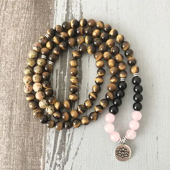 108 Prayer Beads Buddhist Bracelet & Necklace 5 Wraps Lotus Mala Bracelet Boho Yoga Healing Jewelry For Men and Women
108 Prayer Beads Buddhist Bracelet & Necklace 5 Wraps Lotus Mala Bracelet Boho Yoga Healing Jewelry For Men and Women