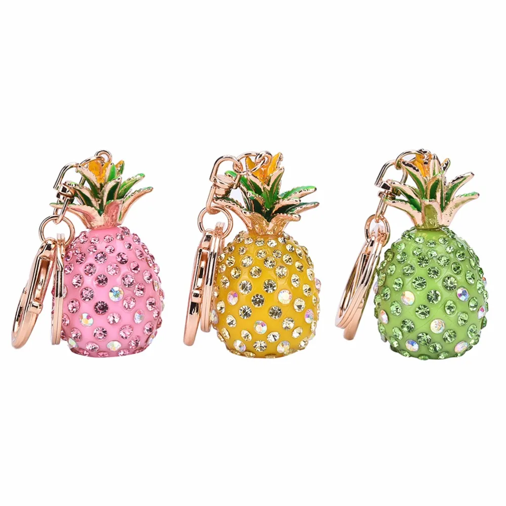 Tropical Fruit Pineapple Crystal Keychains Purse Bag Pendant For Car Keyrings High-grade Gift Key Chains Holder
Tropical Fruit Pineapple Crystal Keychains Purse Bag Pendant For Car Keyrings High-grade Gift Key Chains Holder