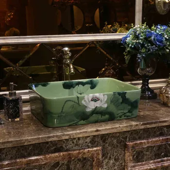 Rectangular Bathroom Lavabo Ceramic Counter Top Wash Basin Cloakroom Hand Painted Vessel Sink rectangular wash basin
Rectangular Bathroom Lavabo Ceramic Counter Top Wash Basin Cloakroom Hand Painted Vessel Sink rectangular wash basin