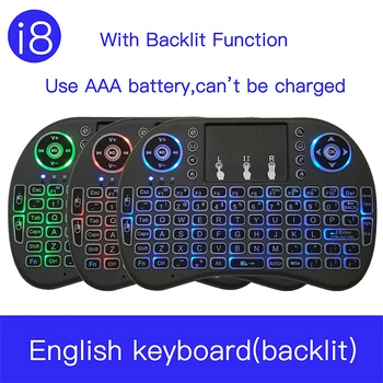 American English 3 Color Backlit I8 Mini Wireless Keyboard Mouse 2.4ghz Air Mouse For Android TV BOX Air Mouse PS3 PC
American English 3 Color Backlit I8 Mini Wireless Keyboard Mouse 2.4ghz Air Mouse For Android TV BOX Air Mouse PS3 PC