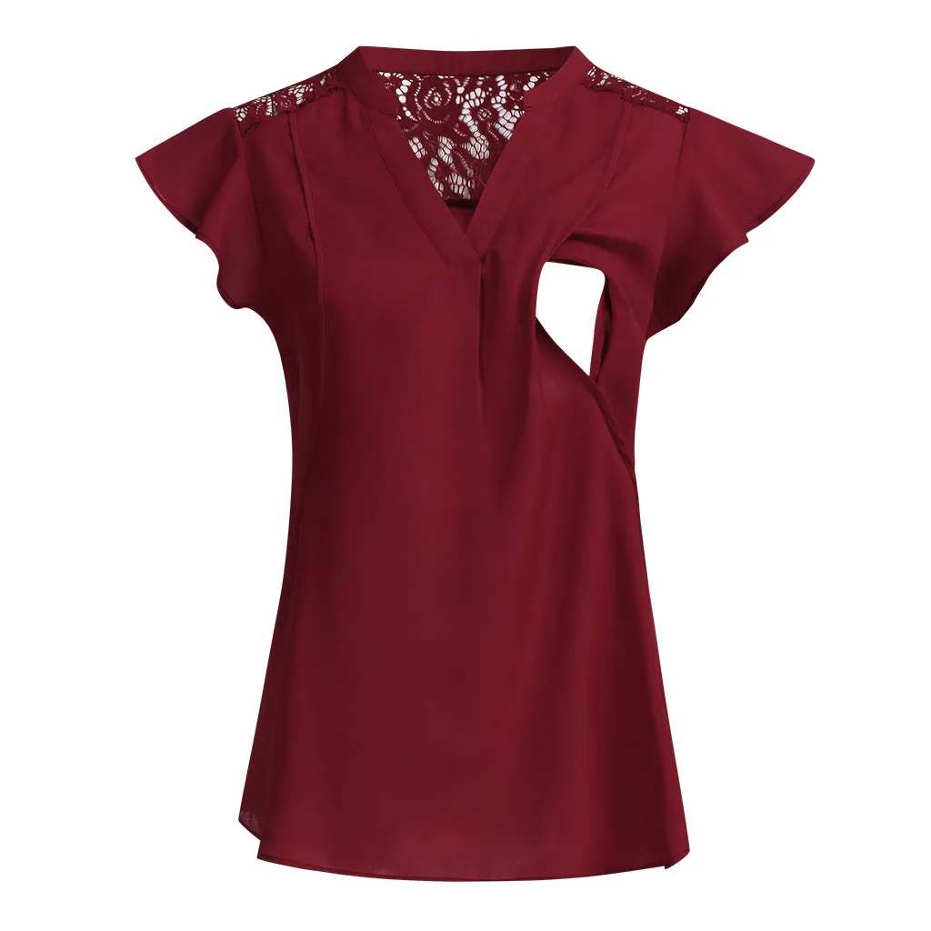 ARLONEET summer Women t shirt Pregnant Nusring Maternity V-Neck Short Sleeve Tops Lace Solid Clothes women breastfeeding clothe
ARLONEET summer Women t shirt Pregnant Nusring Maternity V-Neck Short Sleeve Tops Lace Solid Clothes women breastfeeding clothe