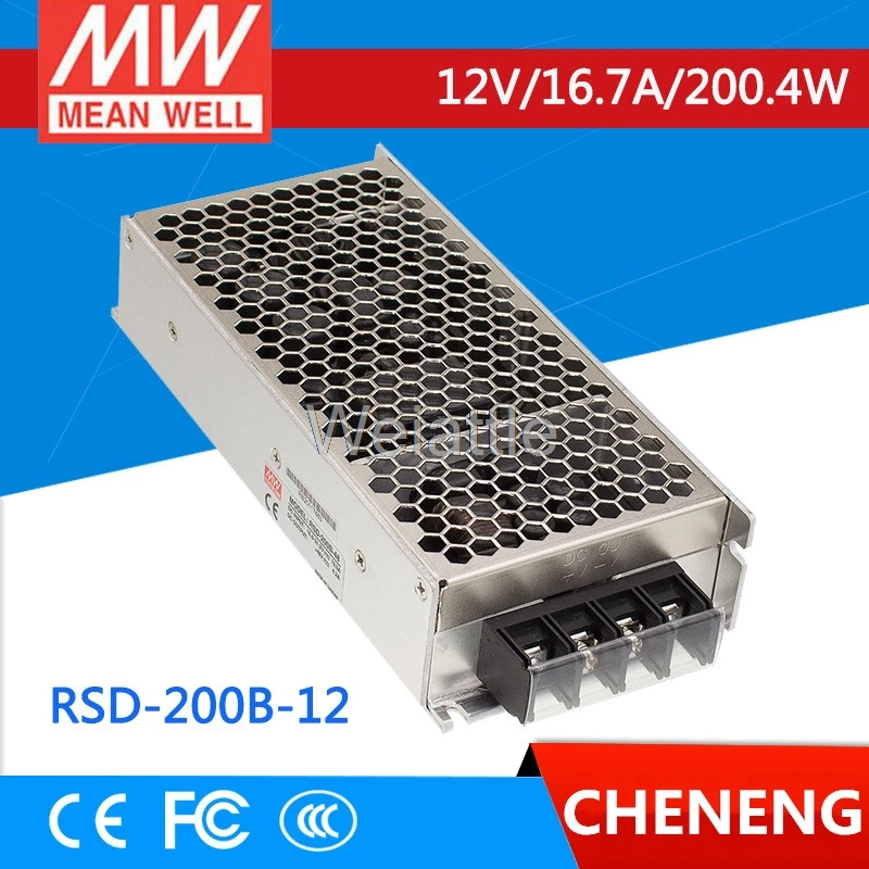 MEAN WELL original RSD-200B-12 12V 8.4A meanwell RSD-200 12V 201.6W Railway Single Output DC-DC Converter
MEAN WELL original RSD-200B-12 12V 8.4A meanwell RSD-200 12V 201.6W Railway Single Output DC-DC Converter