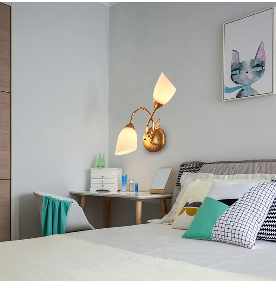 Art LED Wall Lamps Home Hotel Decoration Night Lighting Modern Wall Sconces Modern Interior Bedside Lights E14 Bulbs Mounted (2)