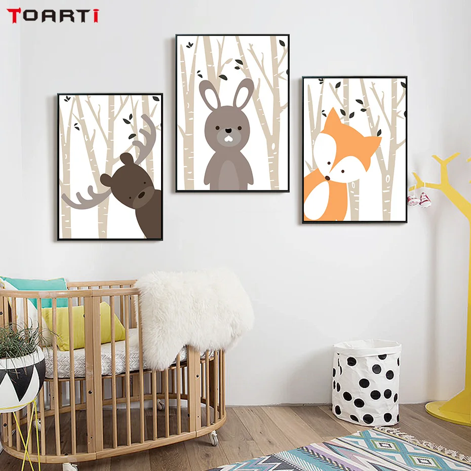 Kawaii Woodland Animals Deer Fox Rabbit Wall Art Colorful Cartoon Posters&Prints Kids Room Nursery Decor Painting Christmas Gift
Kawaii Woodland Animals Deer Fox Rabbit Wall Art Colorful Cartoon Posters&Prints Kids Room Nursery Decor Painting Christmas Gift