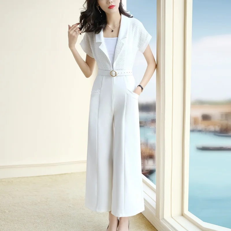 White Female Jumpsuit Zip Short Sleeve Summer Ladies Business Ol Playsuit Sashes Elegant Jumpsuits For Women 2019 DD2069
White Female Jumpsuit Zip Short Sleeve Summer Ladies Business Ol Playsuit Sashes Elegant Jumpsuits For Women 2019 DD2069