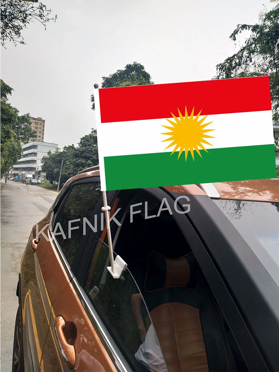 KAFNIK,30*45CM Kurdish Window Car Flags and Banners Countries World Custom Flags with 43/52cm flagpole for car decoration
KAFNIK,30*45CM Kurdish Window Car Flags and Banners Countries World Custom Flags with 43/52cm flagpole for car decoration