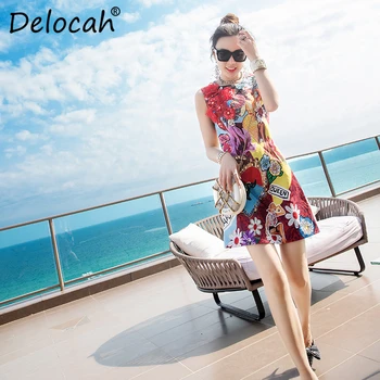 Delocah Spring Summer Women Dress Runway Fashion Designer Sleeveless Gorgeous Crystal Printed Elegant Mini A-line Slim Dresses
Delocah Spring Summer Women Dress Runway Fashion Designer Sleeveless Gorgeous Crystal Printed Elegant Mini A-line Slim Dresses