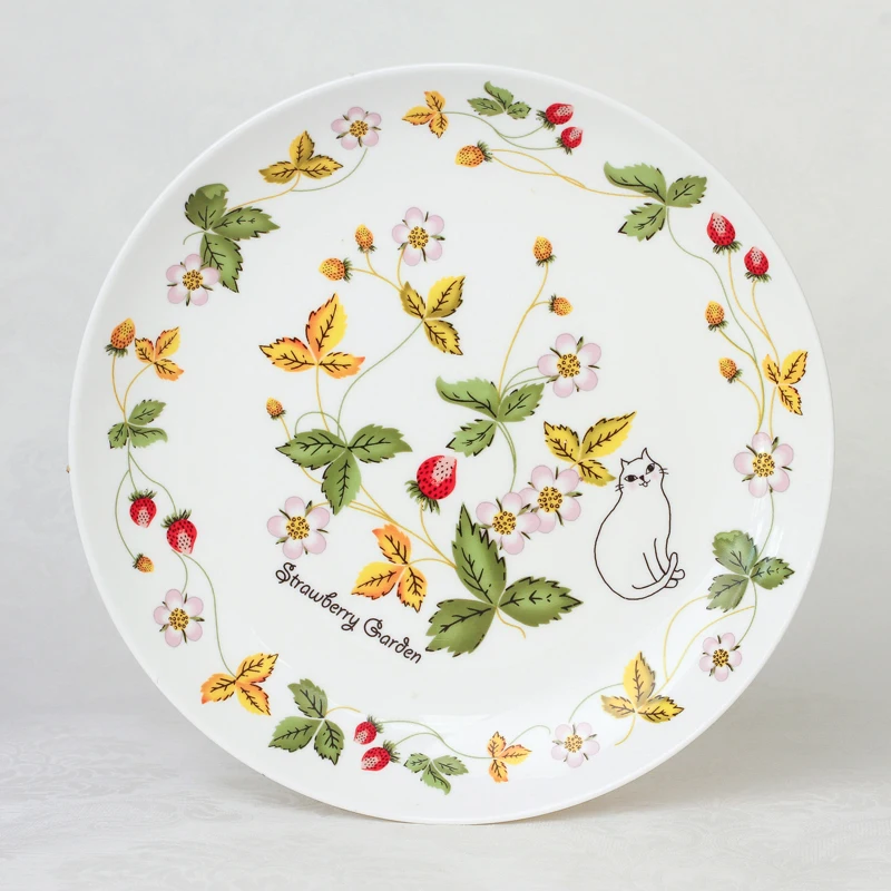 Image European style porcelain bone china round western plate dish dinning ceramic fruit vegetable dishes serving free shipping