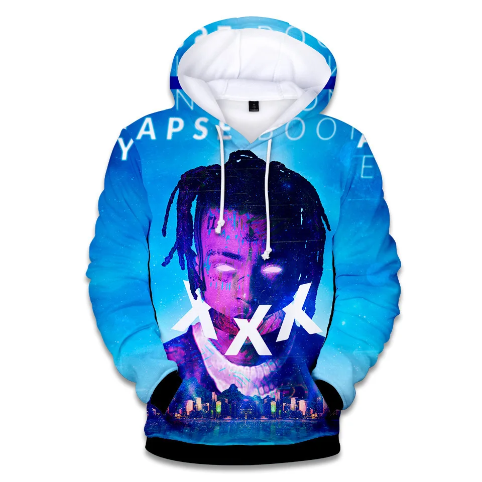 3D Lil открытый и XXXTentacion певец толстовки с капюшоном для женщин мужчин Рэппер Кофты