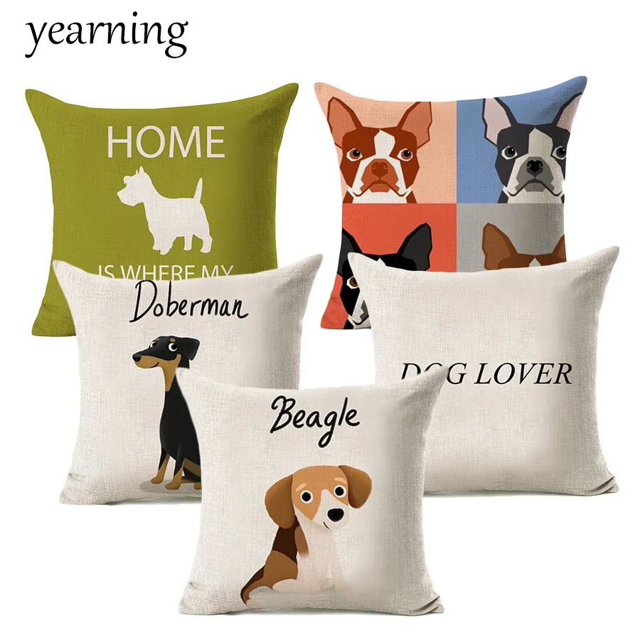 Dog Pattern Cushion Cover Pug Beagle Doberman Animal Printed Linen Cotton Pillow Case Decorative Home Sofa Throw Pillow Cover
Dog Pattern Cushion Cover Pug Beagle Doberman Animal Printed Linen Cotton Pillow Case Decorative Home Sofa Throw Pillow Cover
