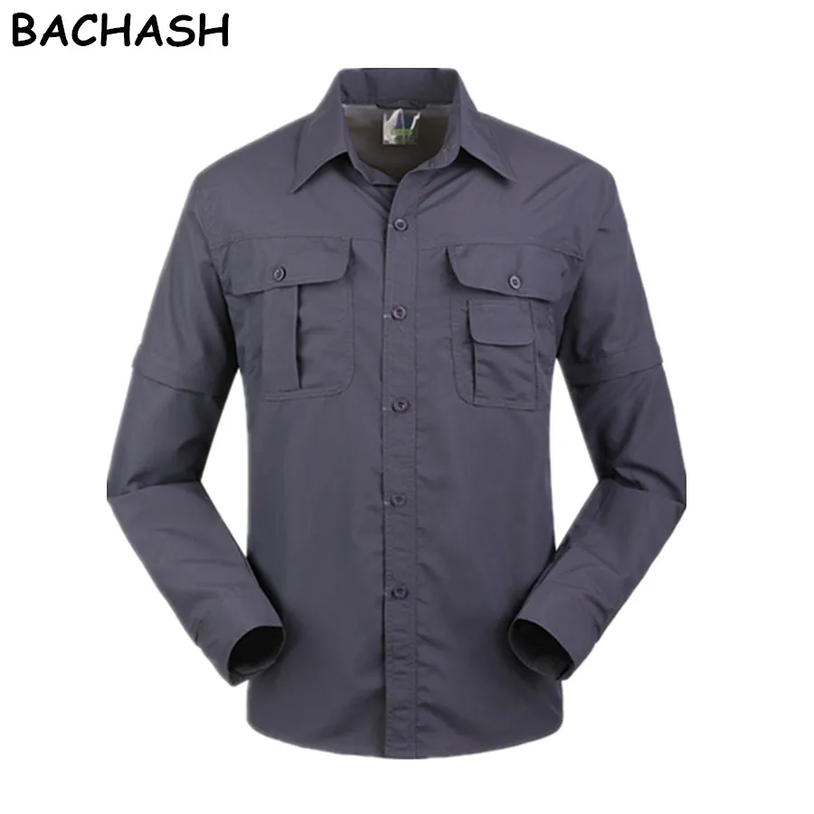 BACHASH 2018 Men Summer Quick Dry Shirt Removable Breathable Shirt Male Shirts For Work UV Protection Solid Spring Autumn Shirt
BACHASH 2018 Men Summer Quick Dry Shirt Removable Breathable Shirt Male Shirts For Work UV Protection Solid Spring Autumn Shirt