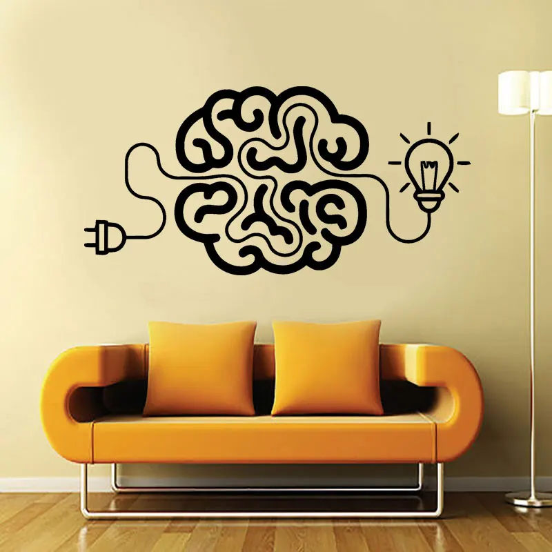 Charge The Brain Art Decal Idea Motivational Office Vinyl Sticker With Bulb Decoration Livingroom Deco Waterproof LZ14
Charge The Brain Art Decal Idea Motivational Office Vinyl Sticker With Bulb Decoration Livingroom Deco Waterproof LZ14
